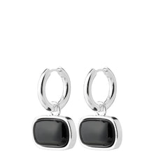 pilgrim-silver-black-now-hoop-earrings