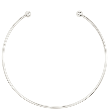 Silver hoop earring on a white background