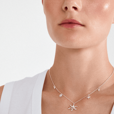 Pilgrim Silver Prism Sun Necklace