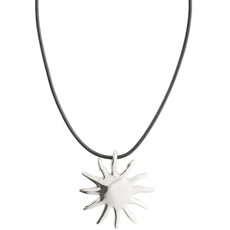 Pilgrim Silver Sun Necklace