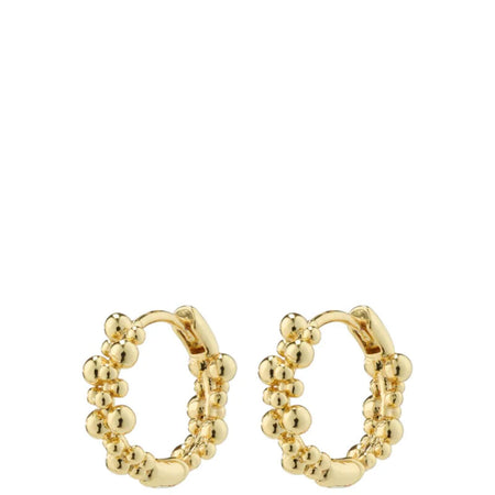 Pilgrim Solidarity Small Bubbles Gold Hoop Earrings