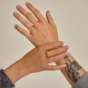 Pilgrim Star Gold Chunky Ring