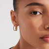 Pilgrim Star Gold Oval Hoop Earrings