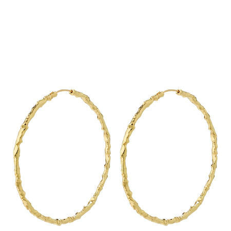 Pilgrim Sun Gold Large Hoop Earrings
