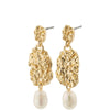 pilgrim-true-gold-textured-drop-earrings