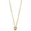 Pilgrim Wave Gold Chunky Heart Necklace