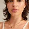 Pilgrim Wave Gold Chunky Heart Necklace