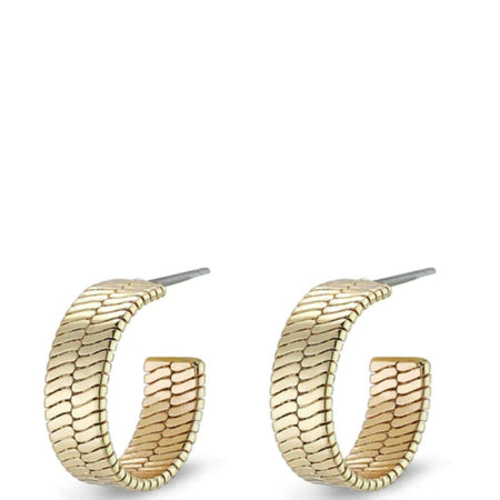 Pilgrim Yggdrasil Gold Small Hoop Earrings