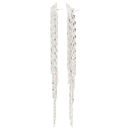 Pilgrim Zenobia Silver Layered Chain Earrings