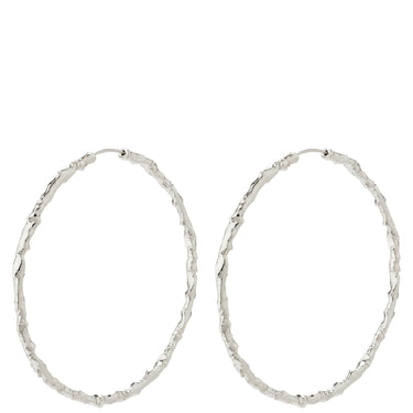Pilgrim Sun Silver Large Hoop Earrings
