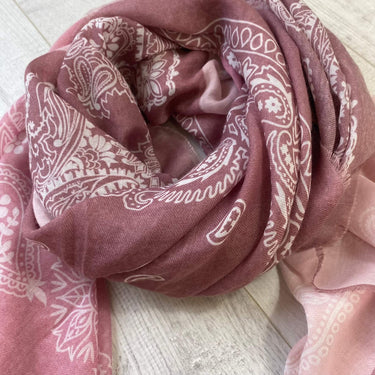 Pink Paisley Pattern Scarf