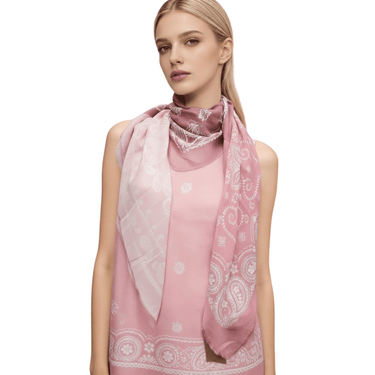 Pink Paisley Pattern Scarf