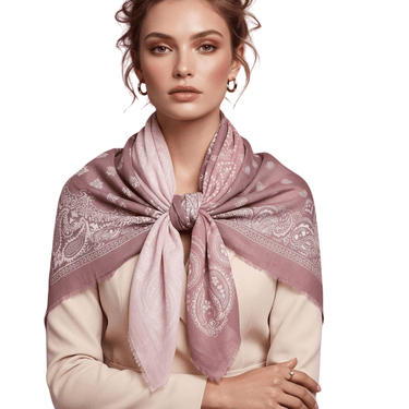 Pink Paisley Pattern Scarf