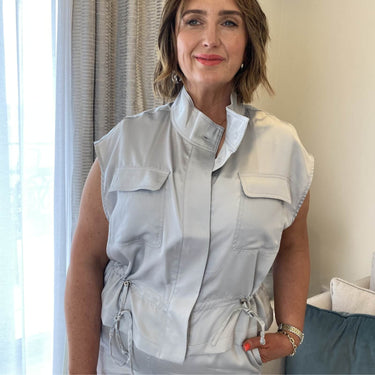Portofino Silver Utility Top & Trouser Co-Ord Set