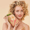 Powder Delicate Tropical Quilted Velvet Vanity Bag - Candy