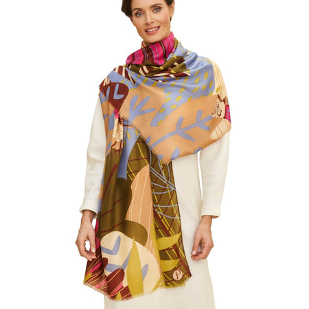 Powder Autumn Hedgerow Print Scarf