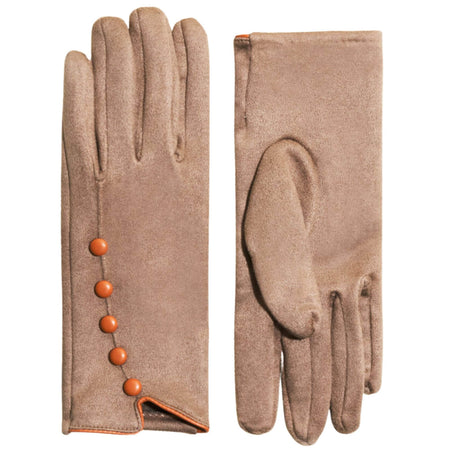 Powder Beatrice Suede Gloves -  Stone