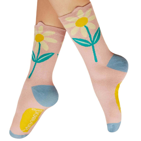 Powder Daisy Ankle Socks - Pink