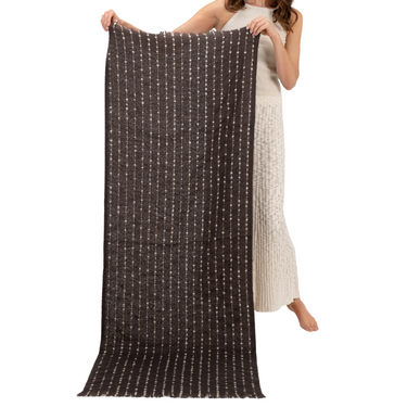 ladies brown and white large scarf