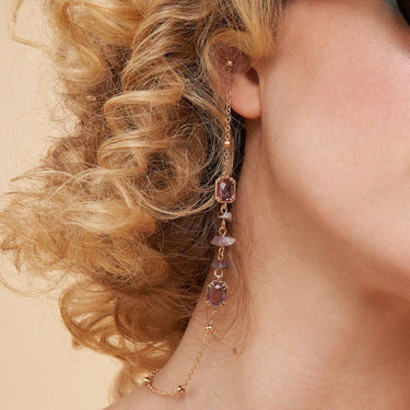Powder Delicate Sunglasses Chain - Amethyst