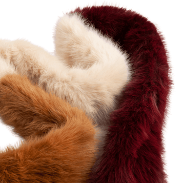 multi coloured faux fur scarf