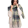 powder-flora-checked-scarf-damson-mix