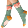 ladies cotton socks with fox on the side