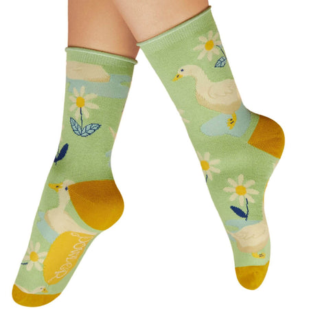 Powder Happy Geese Ankle Socks - Mint