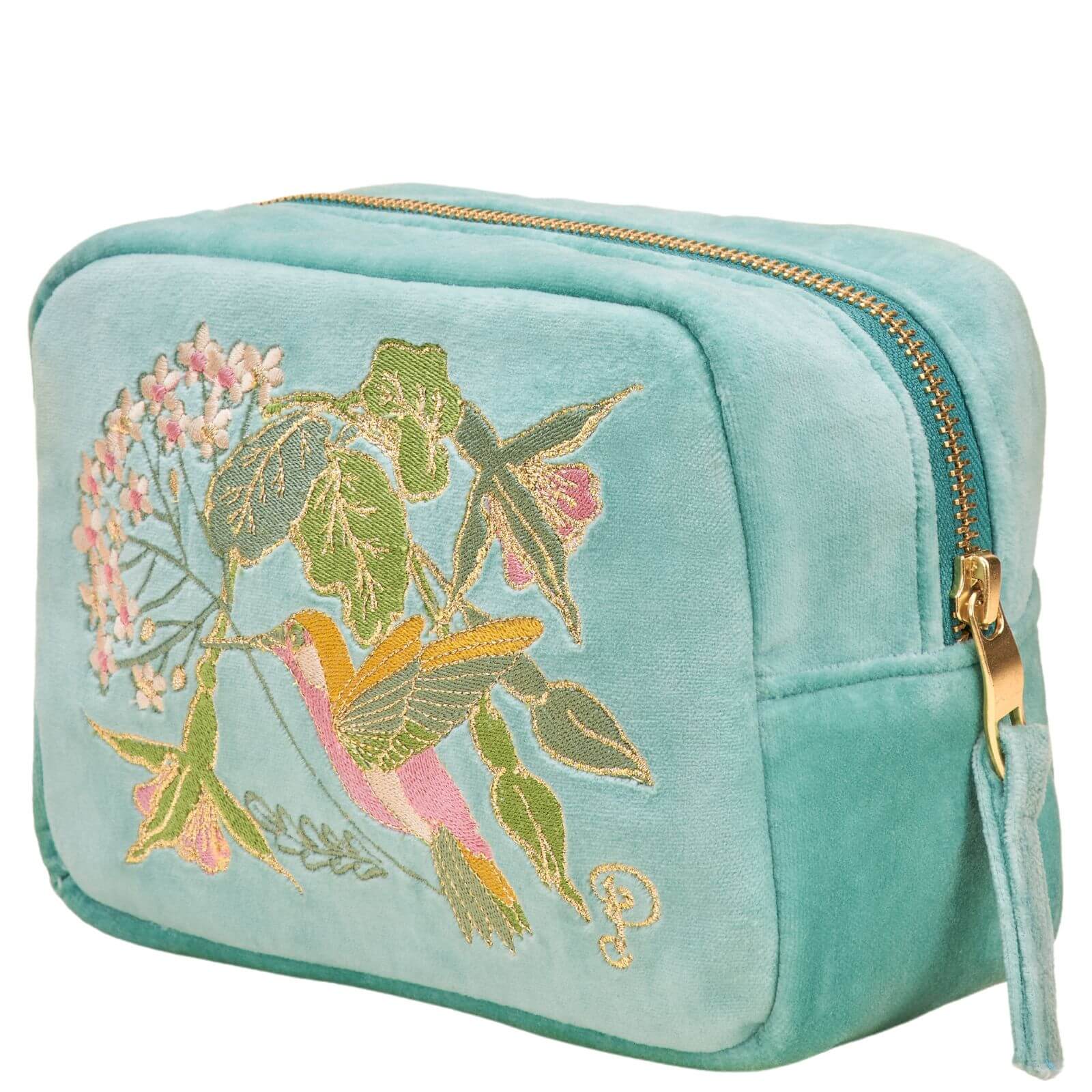 Powder Hummingbird Aqua Velvet Make Up Bag