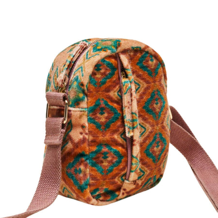 Powder Ikat Velvet Crossbody Bag