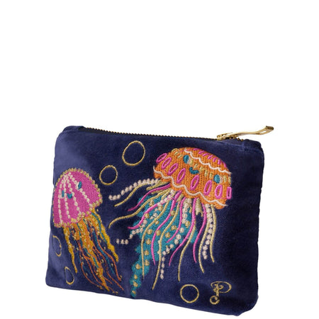 Powder Jolly Jellies Navy Velvet Mini Pouch/Purse