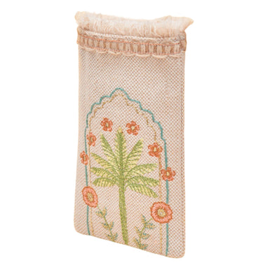 Powder Jute Sunglasses Case