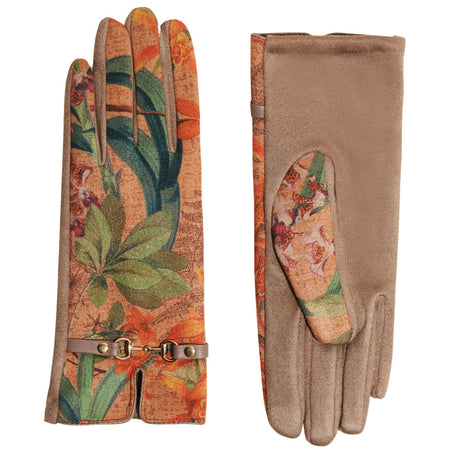 Powder Kylie Floral Suede Gloves - Botany Bliss