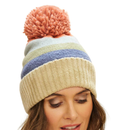 Powder Lilia Bobble Hat - Pastel Mix