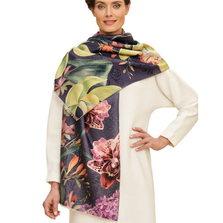 Powder Luxury Print Scarf - Exotic Evening