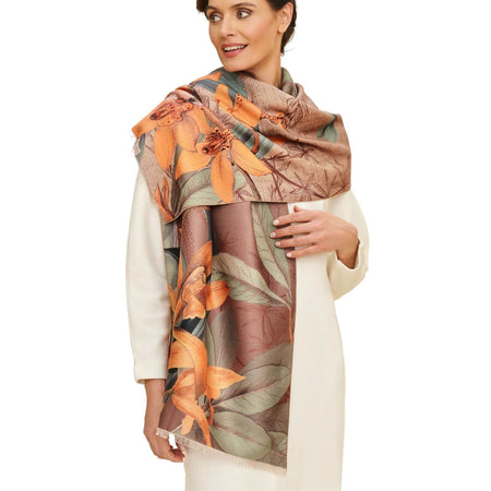 Powder Luxury Print Scarf - Botany Bliss