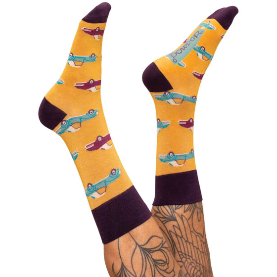 Powder Mens Vehicle Socks - Mustard