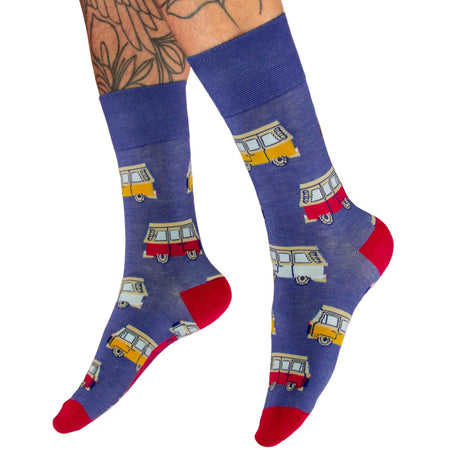 Powder Mens Vintage Van Socks - Blue