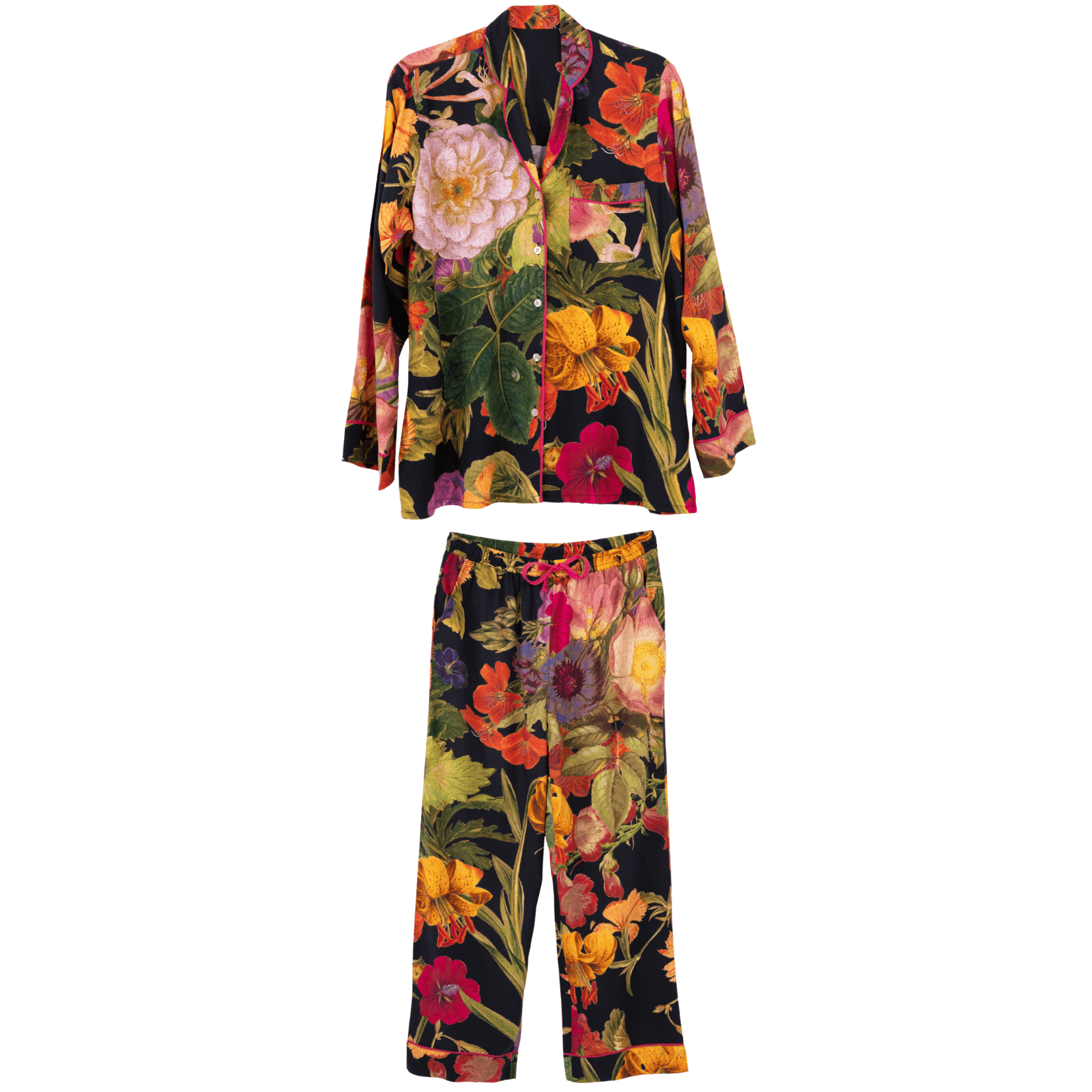Powder Midnight Posy Luxury Print Pyjamas – Bejeweled At Soul