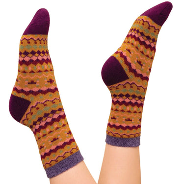 Powder Multi Stripe Cosy Socks - Mustard