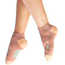 Powder Scandi Fox Trainer Socks - Mocca
