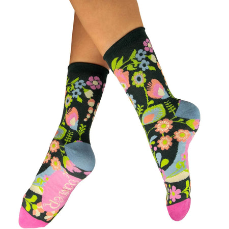 Powder Scandinavian Flora Ankle Socks