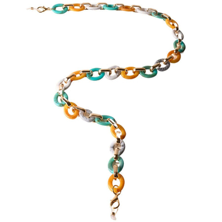 Powder Turquoise Mustard Sunglasses Chain