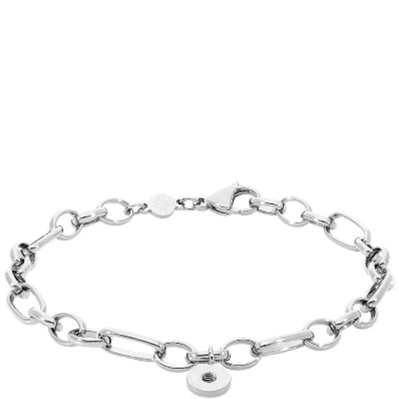 Qudo Amoa Oval Link Bracelet - Silver