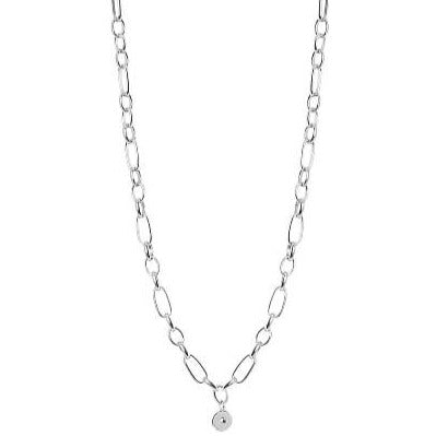 Qudo Amoa Oval Link Necklace - Silver