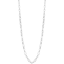 qudo-amoa-oval-link-plain-necklace-silver