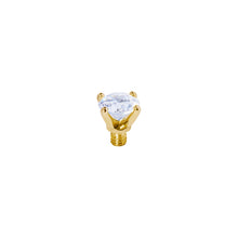 Qudo Arezzo 4mm Gold Topper - Clear Crystal