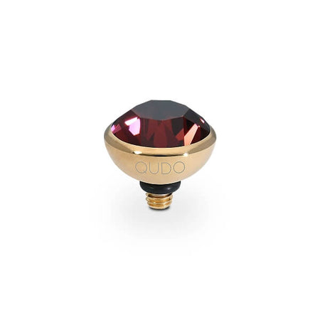 Qudo Bottone 10mm Gold Topper - Burgundy