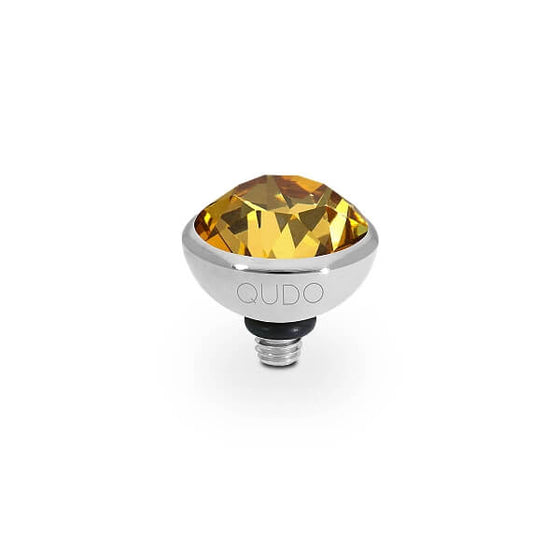 Qudo Bottone 10mm Silver Topper - Golden Topaz