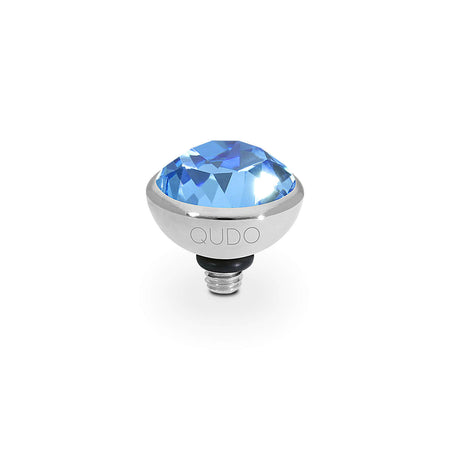 Qudo Bottone 10mm Silver Topper - Ice Blue